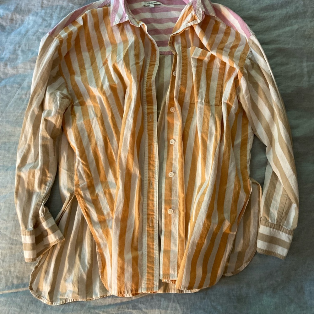 Madewell Multicolor Striped Button Down Shirt